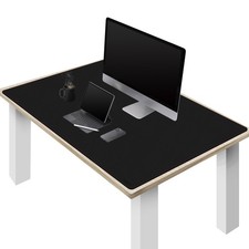 Large PU Leather Desk Mat 51.2x27.6 Inch Waterproof Gaming Mouse Pad Black