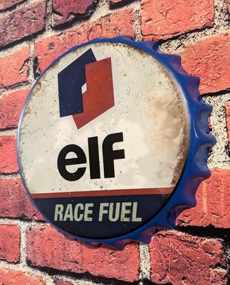 Elf Racing Fuel Oil Vintage Sign (14'') Mancave Garage Bar Patio Home Decor