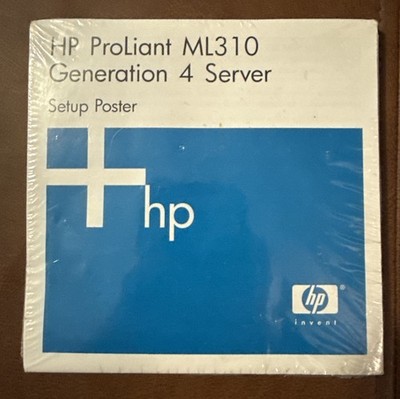 HP Pro litany ML310 Generation 4 Server Setup Poster  Disks New In Packing