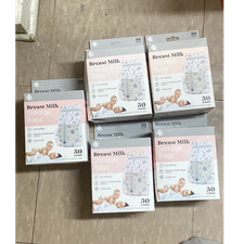 Pre-Sterilised Breast Milk Storage Bags 50 Double-Zipper Freezer Safe