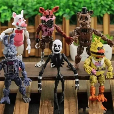 6PCS FNAF Five Nights At Freddy's Plush Bear 6" Action Figure Toys