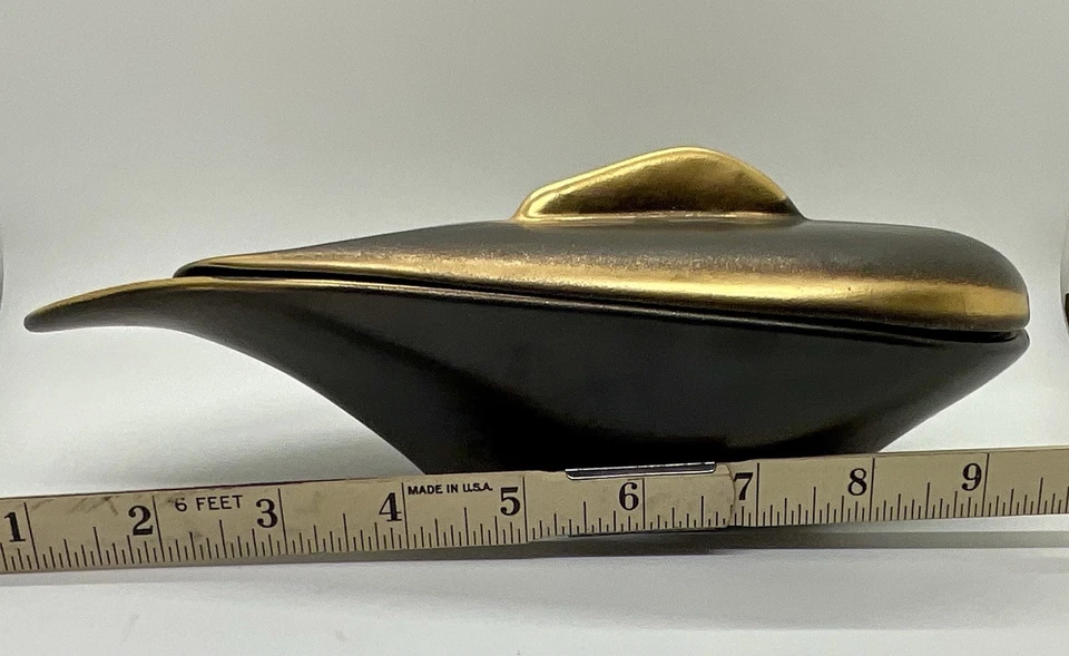 Raro Único MCM Plato de Caramelo Ecléctico Baratija Negro y Dorado Foto 4 de 4