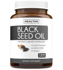 Ethiopian Black Seed Oil Softgels 4.64 Thymoquinone  Non-Gmo, Gluten-Free,120