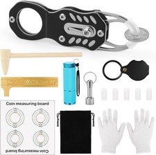 Silver Coin Ping Tester Kit, Gold Testing Kit,Include Coin Holder, Magnifier,...