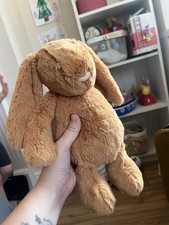 Rare Retired Jellycat Medium GOLDEN Bashful Bunny Rabbit Plush Bnwot