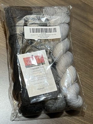 ZEN Gradient Trio Yarn MIDNIGHT 100 % Superwash Merino 600 yds 3 skeins