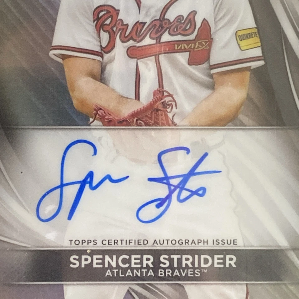 2024 Topps Chrome Black Spencer Strider Refractor Auto #/150 Braves - Image 3 of 4
