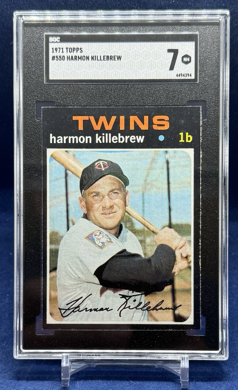 1971 TOPPS #550 HARMON KILLEBREW TWINS HOF SGC 7 NM
