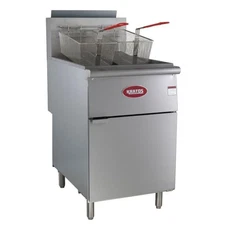 Kratos 29Y-012 Commercial Restaurant Gas Floor Fryer - Five Burners - 70 to 100