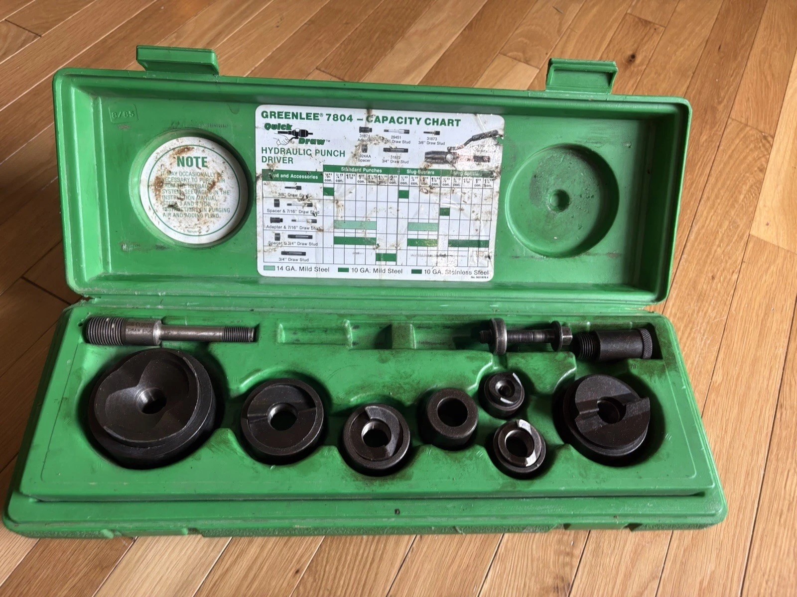 Greenlee Hydraulic Speed Punch Driver Knockout Punch Set 7804 Business USA