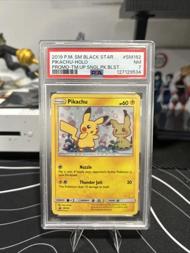 Pokémon TCG Pikachu PSA 7 Swsh162 Black star Promo Holo