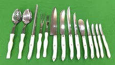 Cutco Pearl White Handle Set of 14 Knives and Utensils See