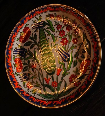 Apollon Keramik Rhodes Greece Wall Plate 12,40 inch handmade Iznik-Stil 12#M