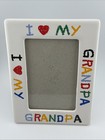 I Love My Grandpa Ceramic Picture Frame Colorful Letters 4x6 Photo Gift — photo 1