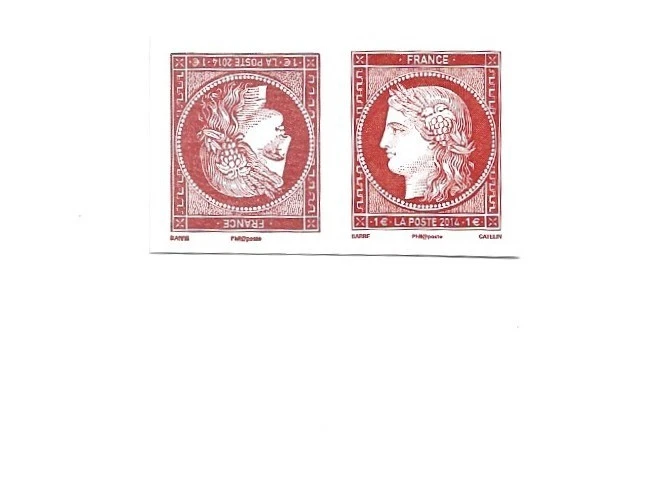 Cérès 1849 Salon du timbre Paris 2014 Varieté de couleur avec TÊTE-BÊCHE - Photo 1/1