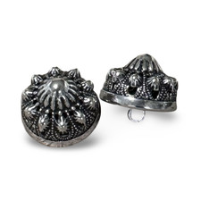 6 Stück traditionelle Trachten Knöpfe altsilber farben glänzend 17mm oder 19mm