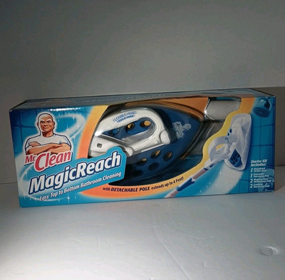 Mr Clean Magic Reach Starter Kit Bathroom Cleaning Tool Detachable Pole NEW
