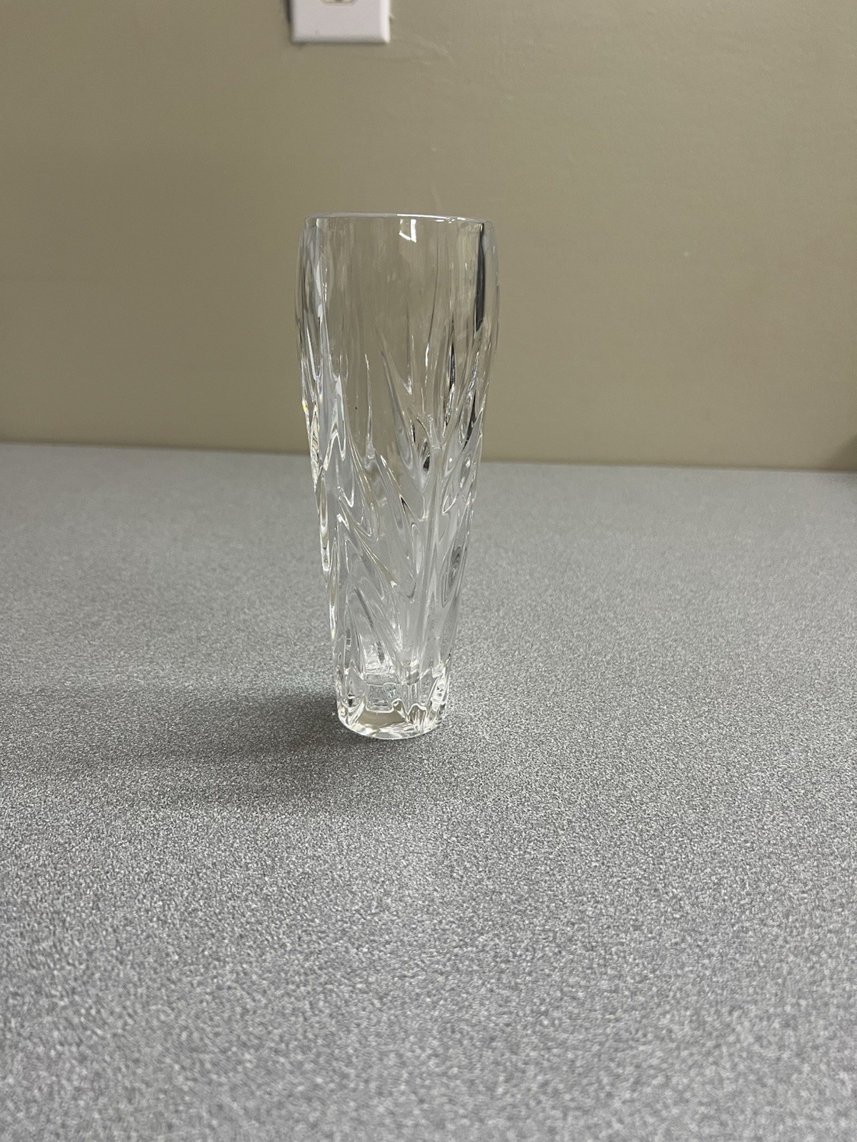 VTG Gorham Crystal Flower Bud Lead Crystal Vase - Star Blossom 7