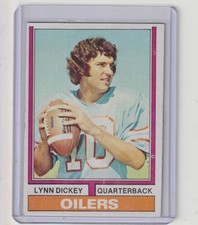 NFL-1973 TOPPS NFL FOOTBALL LYNN DICKEY ROOKIE RC NICE