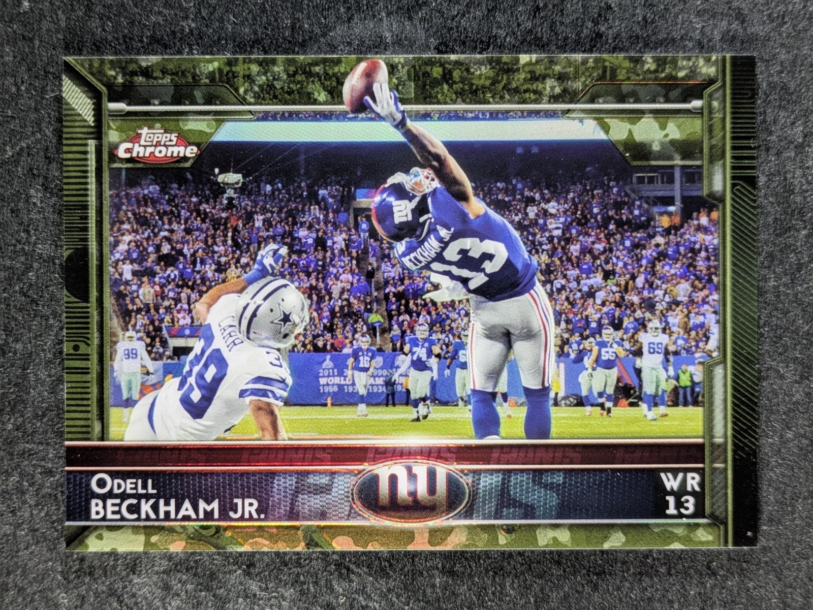 2015 Topps Chrome ODELL BECKHAM JR. 315/499 Camo Refractor New York Giants #18