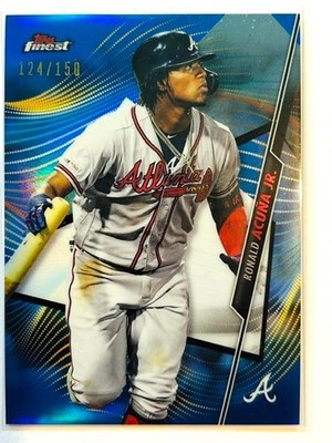 2020 Topps Finest Ronald Acuna Jr. True Blue Refractor /150 Atlanta Braves