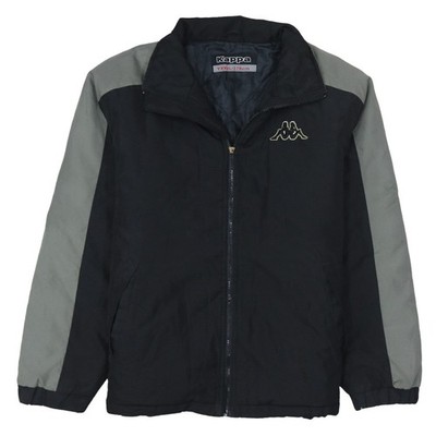 Kappa Herren Schwarz M Basic Sportjacke Full Zip Polyester
