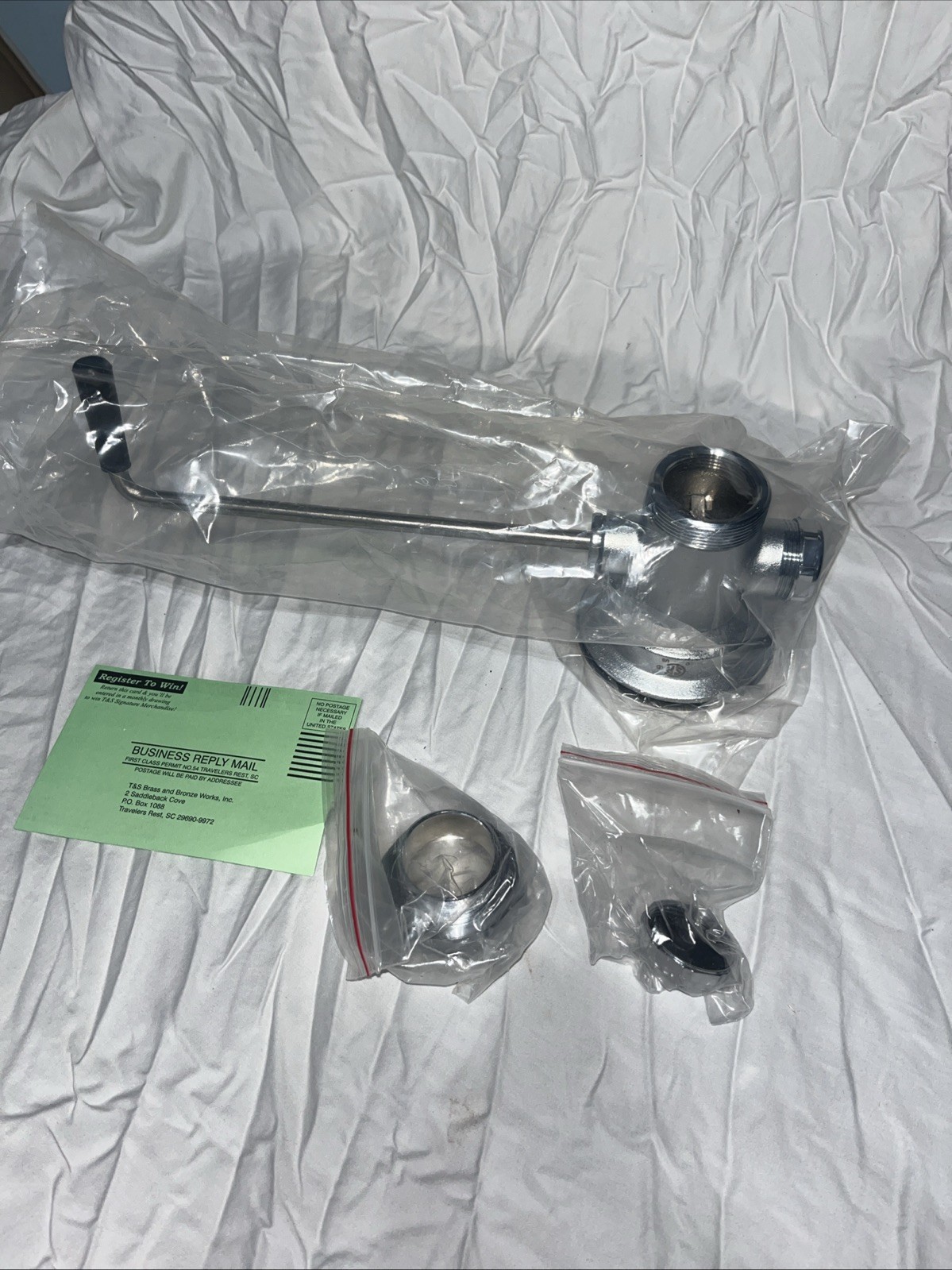 T&S Brass B-3950 Rotary Waste Drain Valve w/ Twist Handle Stainless Steel Sink