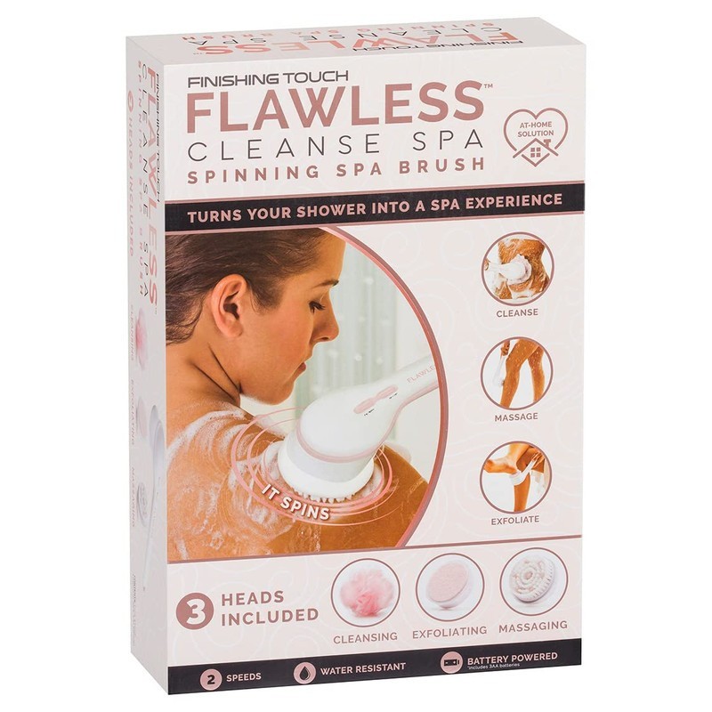 Finishing Touch Flawless Cleanse Spa Spinning Spa Brush 3 Heads - NEW