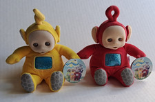2 EDEN Teletubbies 1998 Red Po Yellow Laa-Laa Vintage Plush Toy Doll w/ Tags
