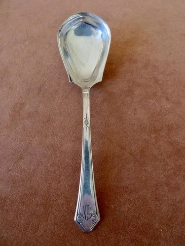 Towle Silver Lady Mary Sterling Sugar Spoon 6-3/4"L Monogram 27 grams