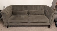 Fabric 3 Seater Sofa - Grey