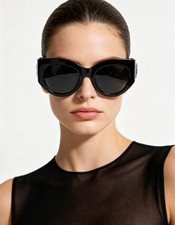 Gucci GG1544S Sunglasses 53 19 140 Black Acetate Double G Logo