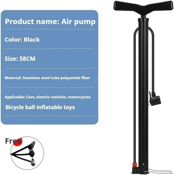 Bike Floor Pump with Gauge,Bike Pump High Pressure 160 Psi,Bicycle