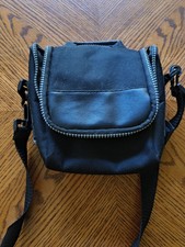 Black Camera Carrying Bag Compact Camcorder Case with Shoulder Strap