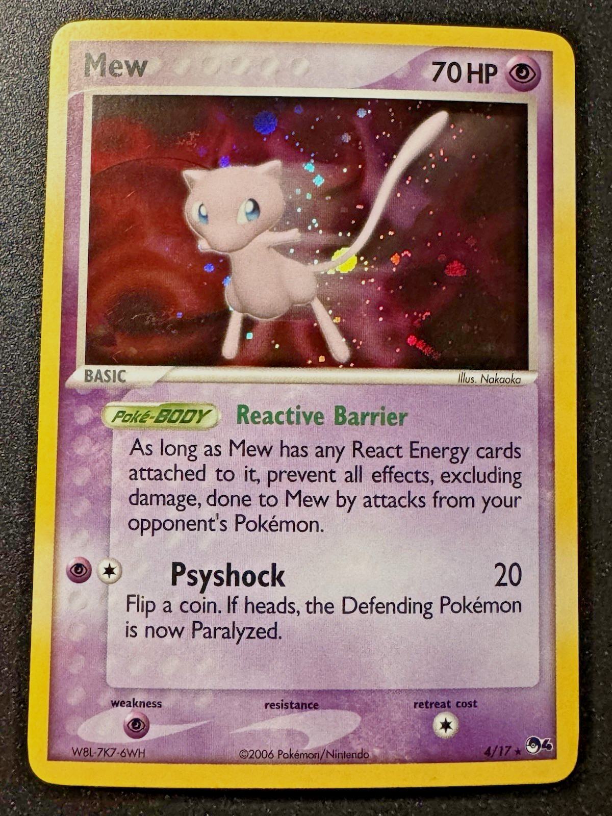 Mew 4/17 POP Series 4 Promo Pokemon Card Holo Foil Rare Near Mint