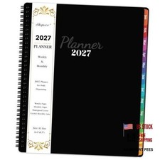 2027 Planner-2027 Planner Weekly and Monthly, Jan 2027-Dec 2027 11'' x 9'' Black