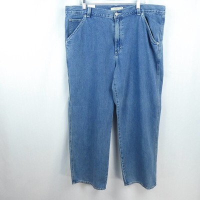 Levi's Premium Dad Utility Jeans Plus Sz 34 Golly Gee Wash Blue Premium Denim