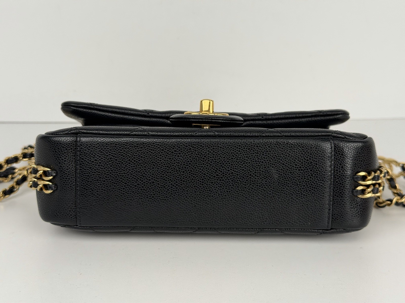 Chanel CC You Flap Bag in Black Caviar Leather B1 thumbnail 6