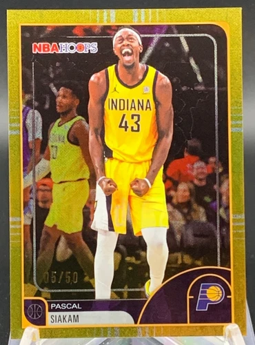 Pascal Siakam 2025-26 Topps NBA Hoops 05/50 Gold Pixel Burst Pacers #10