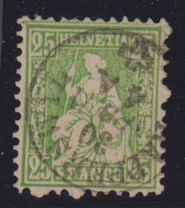 E7704: Switzerland #65 Used, VF, Sound; CV $110