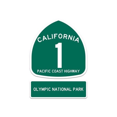 PCH 1 Olympic National Park Sign Sticker Decal