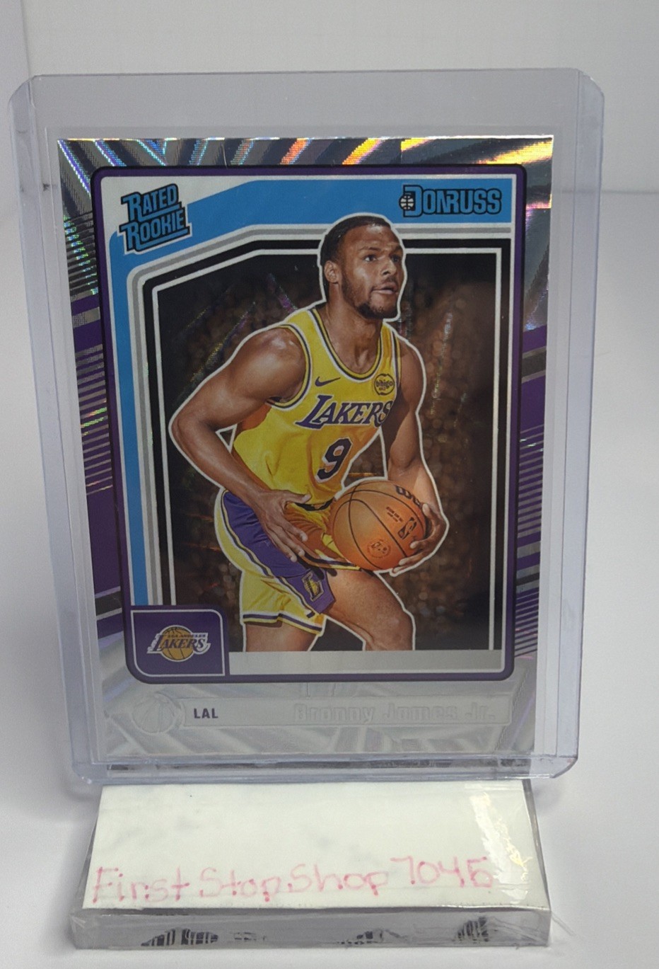 2024-25 Donruss Basketball Rated Rookie Wedge Parallel #243 Bronny James Jr Rc