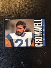 Nolan Cromwell, 1985 Topps, & bonus Jack Youngblood card. Los Angeles Rams,