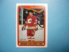 1990/91 O-PEE-CHEE NHL HOCKEY CARD #60 SERGEI MAKAROV ROOKIE RC NM SHARP!! OPC. rookie card picture