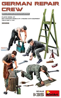 MIA35358 1:35 MiniArt German Repair Crew Figure Set