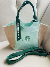 New Starbucks Lunch Box Bag Handbags Tote Bamboo Canvas Bag Limited Edition