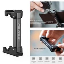 Image of PGYTECH Mini Phone Holder Cold Shoe Mount Phone Mics Lights Clip Aluminum Alloy