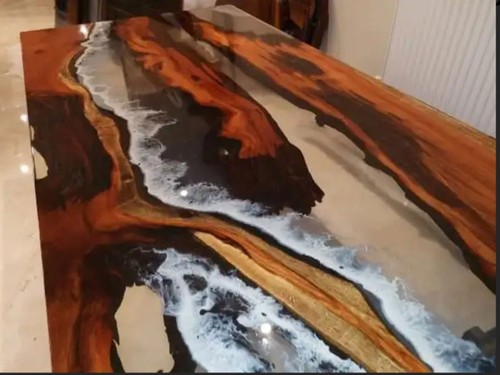 Tavolo Live Edge, tavolo epossidico personalizzato, tavolo da pranzo in legno, piani tavolo in resina epossidica - Foto 3 di 4