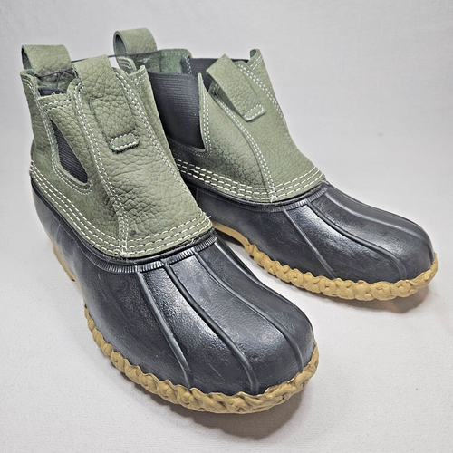 L.L. Bean Duck Boots Women's SIZE 11M Chelsea Leather Pull-On 6.5" tall #520399