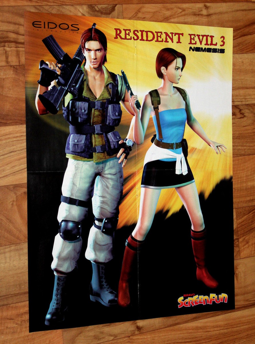 Resident Evil 3 Nemesis Jill Valentine & Carlos Oliveira Poster